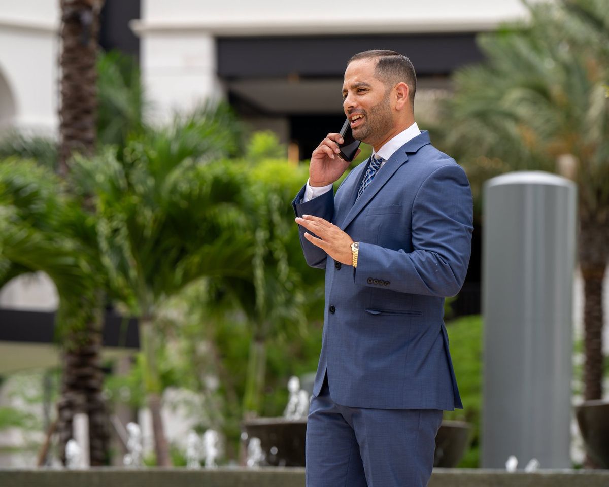 Erik J. Lichter outside The Lichter Law Group offices in the Blue Lagoon district of Miami